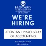 We're Hiring - Assistant Professor of Accounting